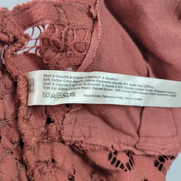 Free People Adella Lace Crochet Cross Back Smocked Bralette Strappy XS Women - Picture 10 of 14